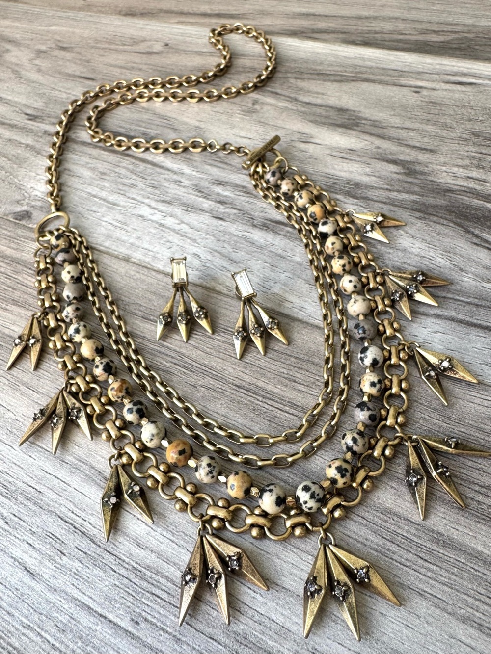 Chloe + Isabel Aventine Convertible Layered Necklace and Jacket Earrings Set